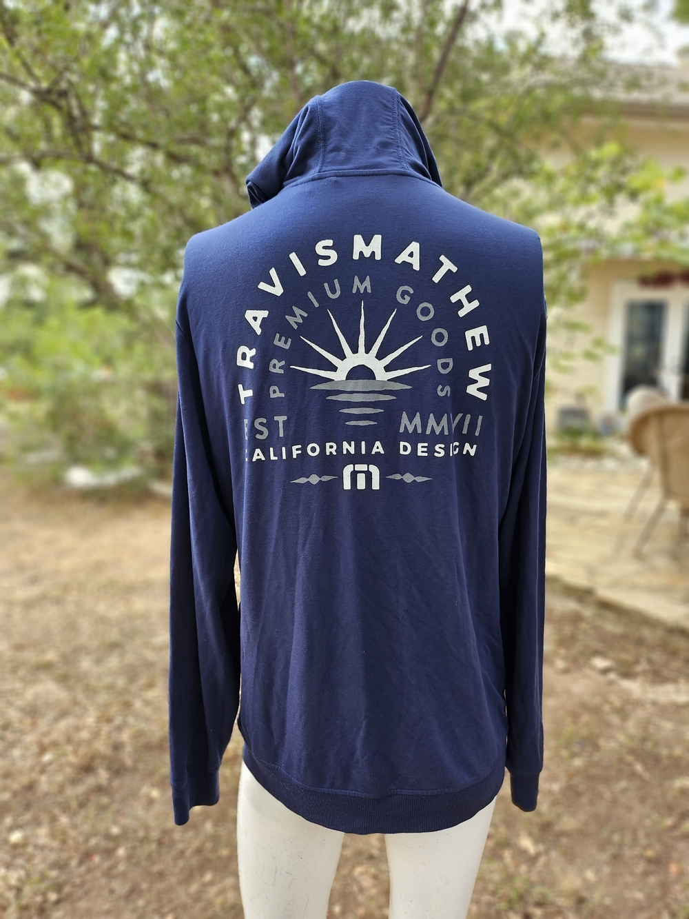 Travis Mathew Whale Shark Half-Zip Graphic Hoodie L